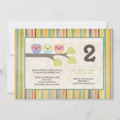 かわいいカートゥーンフイルズバースデーパーティーレトロ招待状 招待状 (裏面)