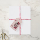 かわいいカートゥーンフクロウハートバレンタインデー ギフトタグ (より糸付き)