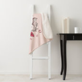 かわいいカートゥーンフクロウ愛好家ハートバレンタインデー シェルパブランケット (インサイチュ)