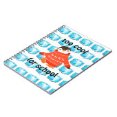 かわいいカートゥーンペンギン「学校なんて、もうやめちゃおう」子供用 ノートブック (左側)