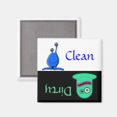 かわいいカートゥーンモンスターズ食洗機マグネット マグネット (正面/裏面)