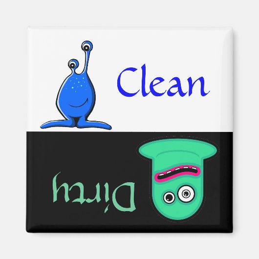 かわいいカートゥーンモンスターズ食洗機マグネット マグネット (正面)