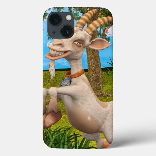 かわいいカートゥーン ヤギ 庭の動物 アート Case-Mate iPhoneケース (裏面)
