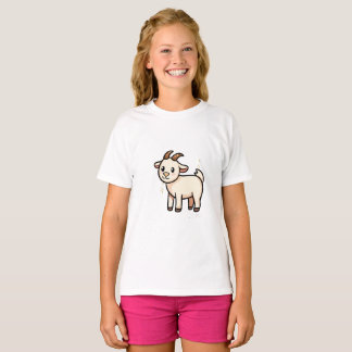 かわいいカートゥーン ヤギ Tシャツ 子供服