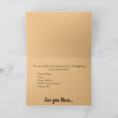 かわいいカートゥー七面鳥 | オーダーメイド 招待状 (内部)