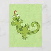 かわいいカートカートトカゲ ポストカード (正面)