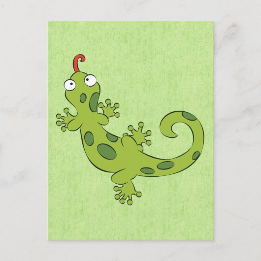 かわいいカートカートトカゲ ポストカード (正面)