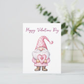 かわいいカードにピンクの小人の恋愛漫画 シーズンポストカード (スタンド正面)