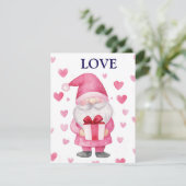 かわいいカードにピンクの小人の漫画のキャラクターが恋愛に シーズンカード (スタンド正面)