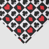 かわいいカードスーツ柄のカジノ賭博ティッシュ 薄葉紙 (詳細)