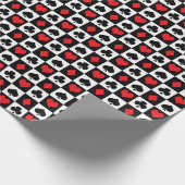 かわいいカードスーツ柄カジノパーティー賭博 ラッピングペーパー (角)