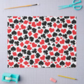 かわいいカードスーツ柄カジノパーティー賭博 薄葉紙 (クラフト)