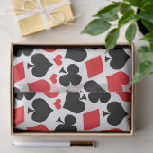 かわいいカードスーツ柄カジノパーティー賭博 薄葉紙 (ギフト)