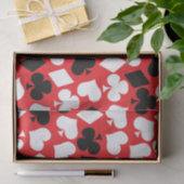 かわいいカードスーツ柄カジノパーティー賭博 薄葉紙 (ギフト)