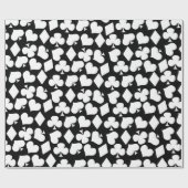 かわいいカードスーツ柄カジノパーティー ラッピングペーパー (フラット)