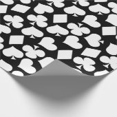 かわいいカードスーツ柄カジノパーティー ラッピングペーパー (角)