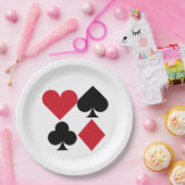 かわいいカードスーツ賭博パーティー紙プレート ペーパープレート (パーティー)