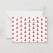 かわいいカーニバルサーカスのテントピエロバルーン子供 ノートカード (裏面)