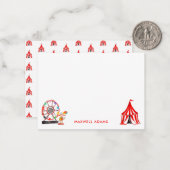 かわいいカーニバルサーカスショークロンボールーン子供たち ノートカード (正面/裏面インサイチュ)