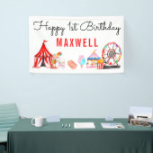 かわいいカーニバルサーカスフェスティバルショー子供の誕生日 横断幕 (トレードショー)