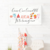 かわいいカーニバルサーカス誕生日パーティバナー 横断幕 (インサイチュ)