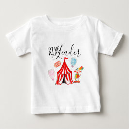 かわいいカーニバルパーティーリングのリーダシャツ ベビーTシャツ