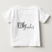 かわいいカーニバルパーティーリングのリーダシャツ ベビーTシャツ (裏面)