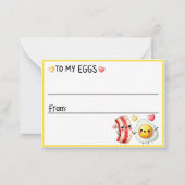 かわいいカーニバル バックンと卵 ノートカード (裏面)