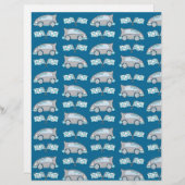 かわいいカーフィニッシュフラッグブルースクラップブック紙 (正面/裏面)