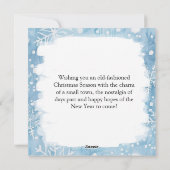 かわいいカーフパーソナライズされた農業をテーマにしたクリスマス シーズンカード (裏面)