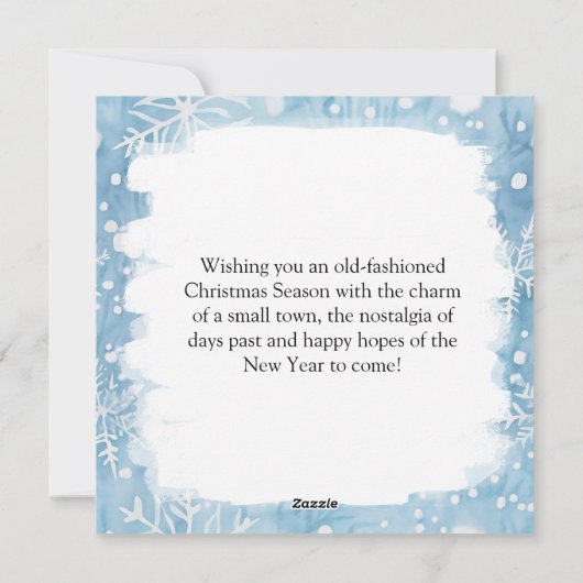 かわいいカーフパーソナライズされた農業をテーマにしたクリスマス シーズンカード (裏面)