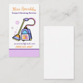 かわいいカーペットシャンプー清掃サービス 名刺 (正面/裏面)