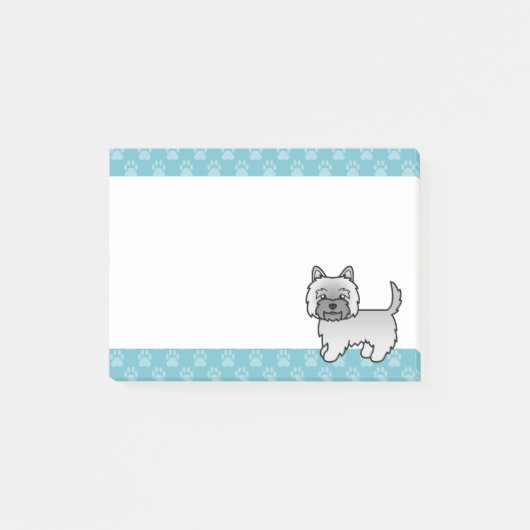 かわいいカーン・テリアのイラスト ポストイット (正面)