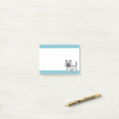 かわいいカーン・テリアのイラスト ポストイット (デスク上)