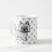 かわいいカーン・テリアのキャラクター コーヒーマグカップ (正面左)