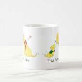 かわいいガイド犬と子犬のトレーニング コーヒーマグカップ (中央)