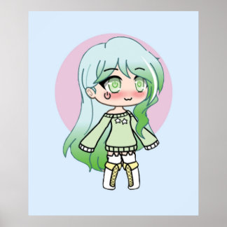 かわいいガチャシリーズガールライリー ポスター