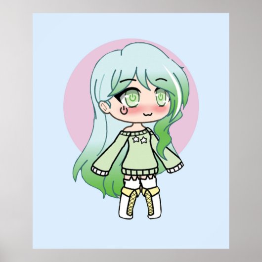 かわいいガチャシリーズガールライリー ポスター (正面)