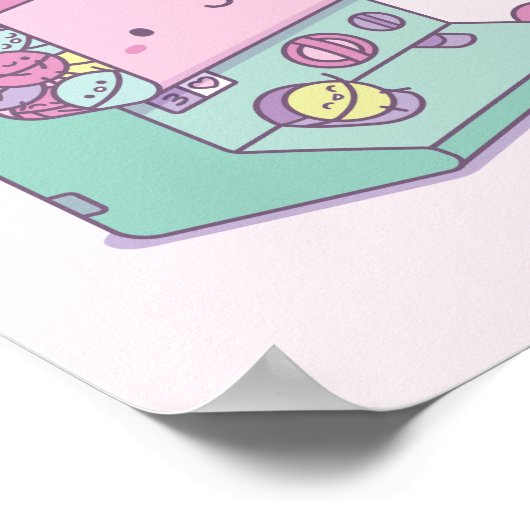 かわいいガチャポンのカプセルトイ機日本ドードル ポスター (角)