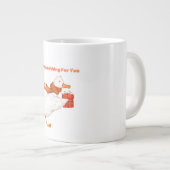 かわいいガチョウがプレゼントを持っているクリスマスコーヒーマグ ジャンボコーヒーマグカップ (正面右)