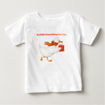 かわいいガチョウがプレゼントを持っている ベビーTシャツ