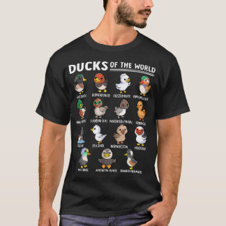 かわいいガチョウの種類 アヒルの教育 ふくろうの仲間 Tシャツ