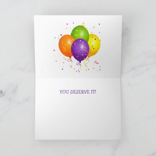 かわいいガチョウ誕生日カード カード (内部)