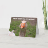 かわいいガチョウ誕生日カード カード (正面)
