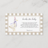 かわいいガチョウ – ベビーチケット用の本 エンクロージャーカード (正面)