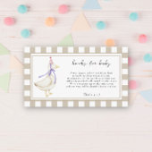 かわいいガチョウ – ベビーチケット用の本 エンクロージャーカード