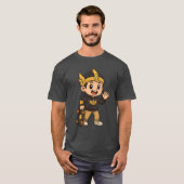 かわいいガトートカチャ 現代の漫画 インドネシアのワヤンへ Tシャツ (正面フル)