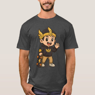 かわいいガトートカチャ 現代の漫画 インドネシアのワヤンへ Tシャツ