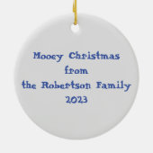 かわいいガニヤール牛素朴動物ファームハウス国 セラミックオーナメント (裏面)