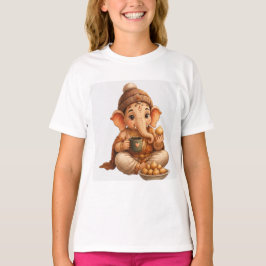 かわいいガネーシャ ガネーシュ・チャトゥルティ祭 Tシャツ